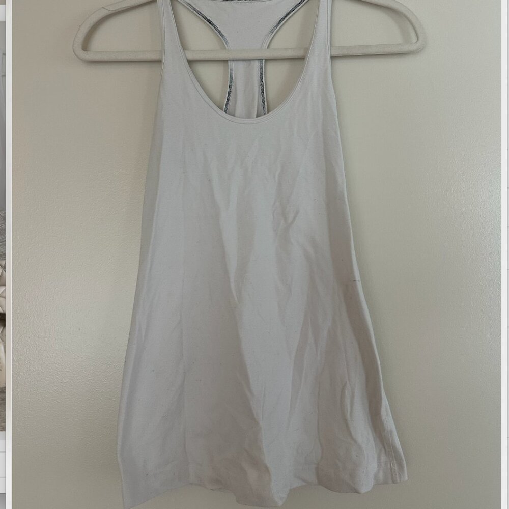 lululemon white Y back tank